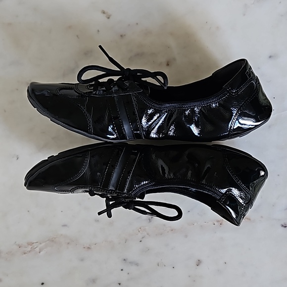 PRADA: Buffalo Dance black patent leather flats - Picture 5 of 9